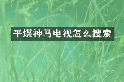 平煤神马电视怎么搜索