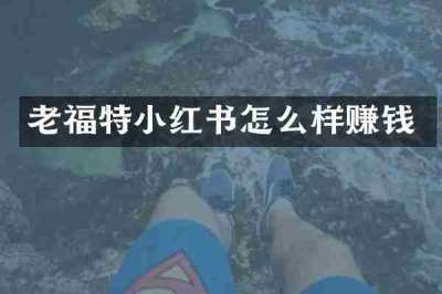 老福特小红书怎么样赚钱