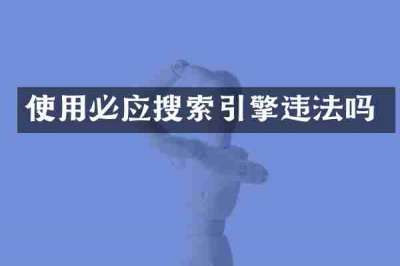 使用必应搜索引擎违法吗