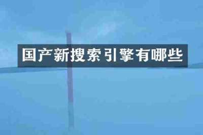 国产新搜索引擎有哪些