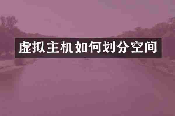 虚拟主机如何划分空间