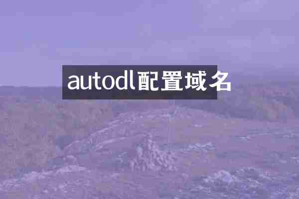 autodl配置域名
