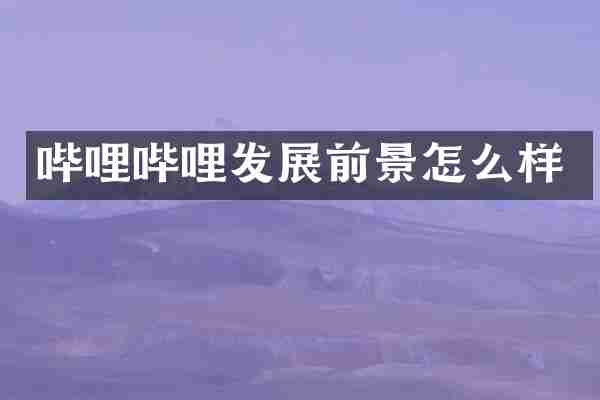 哔哩哔哩发展前景怎么样