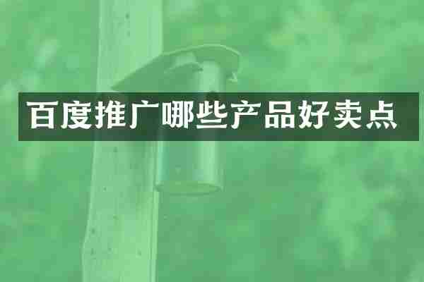 百度推广哪些产品好卖点