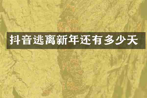 抖音逃离新年还有多少天