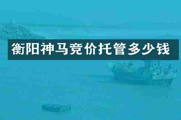 衡阳神马竞价托管多少钱