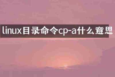 linux目录命令cp-a什么意思