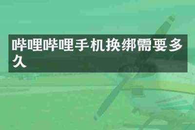 哔哩哔哩手机换绑需要多久