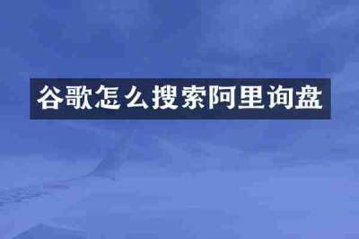 谷歌怎么搜索阿里询盘