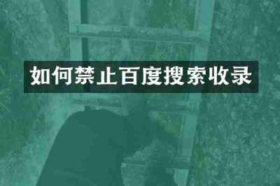 如何禁止百度搜索收录