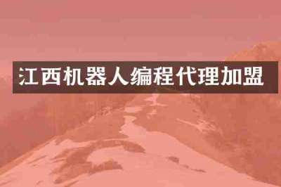 江西机器人编程代理加盟