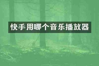 快手用哪个音乐播放器