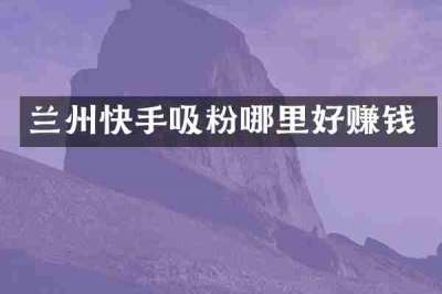 兰州快手吸粉哪里好赚钱