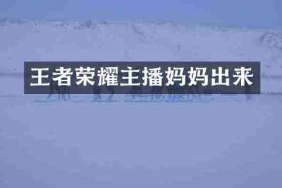 王者荣耀主播妈妈出来