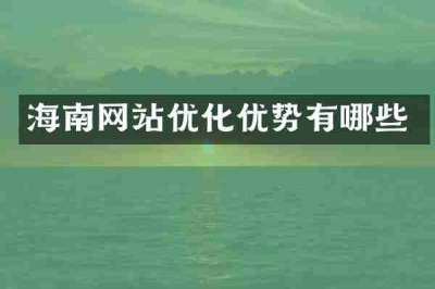 海南网站优化优势有哪些