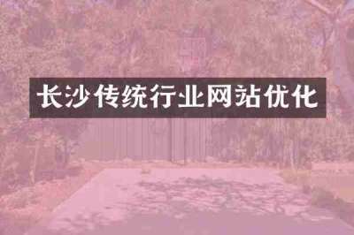 长沙传统行业网站优化