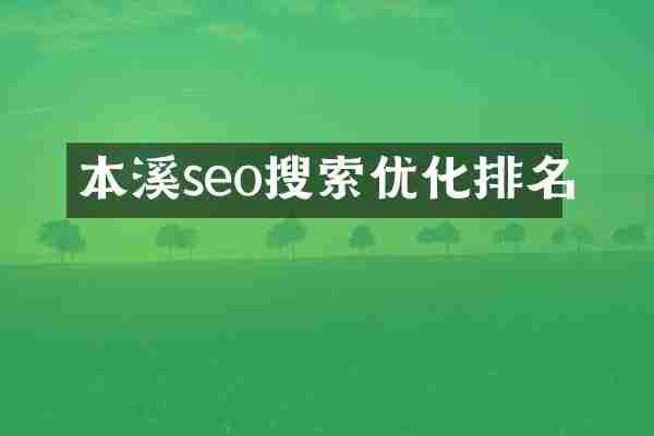 本溪seo搜索优化排名