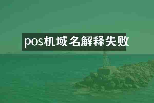 pos机域名解释失败