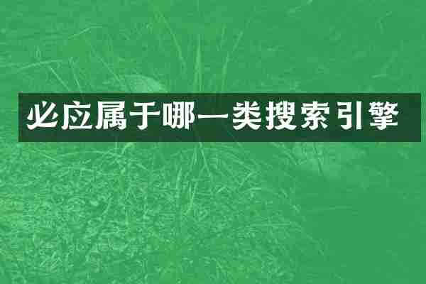 必应属于哪一类搜索引擎