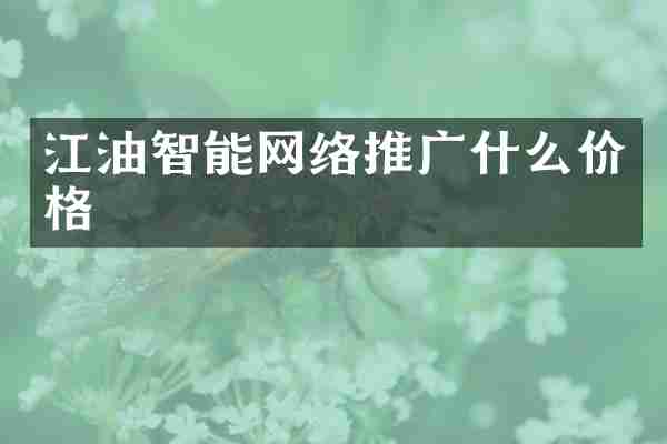 江油智能网络推广什么价格