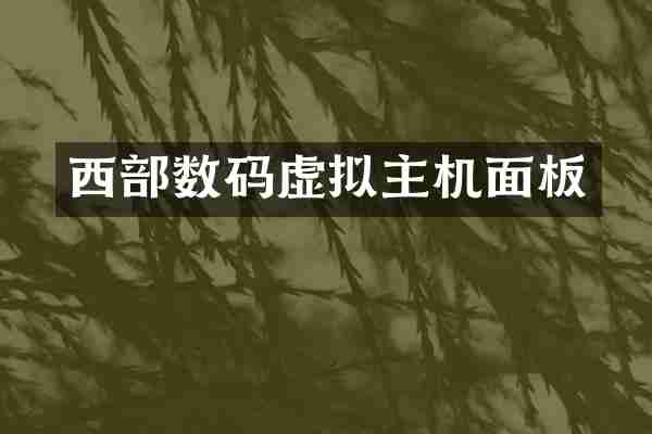 西部数码虚拟主机面板
