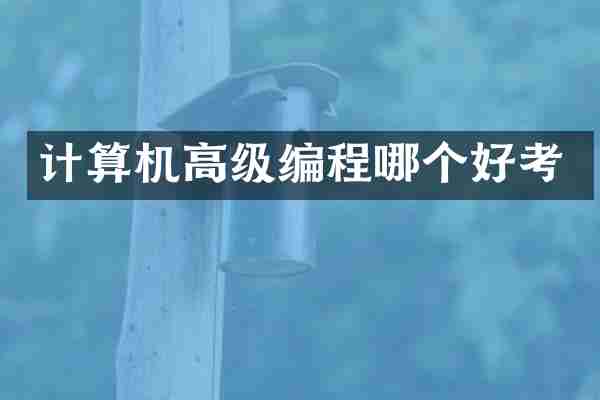计算机高级编程哪个好考