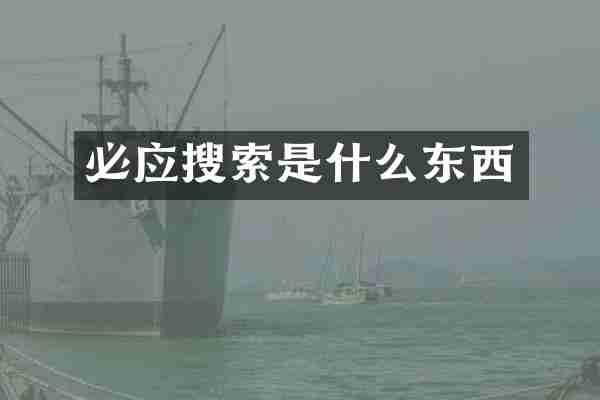 必应搜索是什么东西