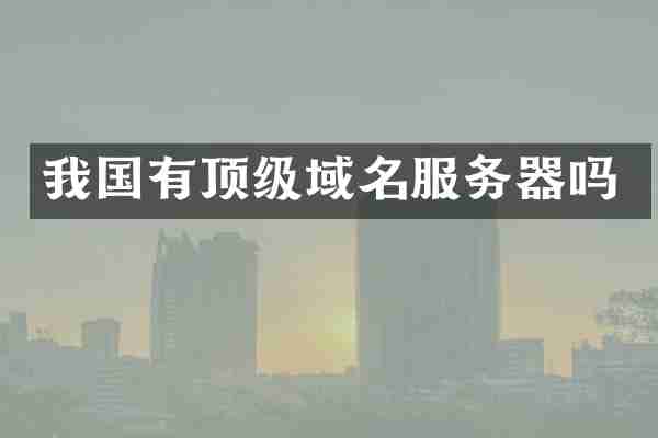 我国有顶级域名服务器吗