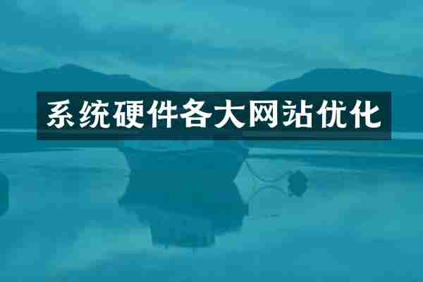 系统硬件各大网站优化