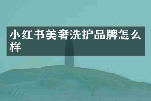 小红书美奢洗护品牌怎么样