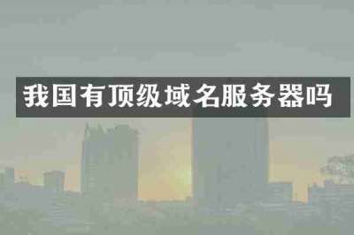 我国有顶级域名服务器吗