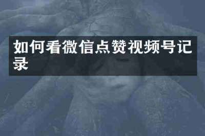 如何看微信点赞视频号记录
