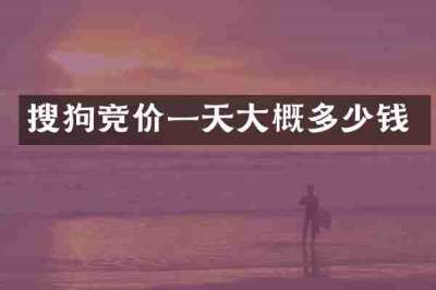 搜狗竞价一天大概多少钱