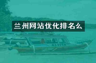 兰州网站优化排名么