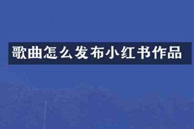 歌曲怎么发布小红书作品