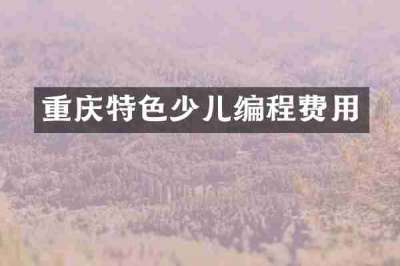重庆特色少儿编程费用