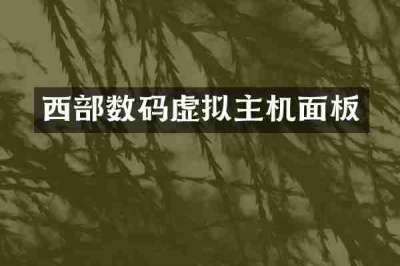 西部数码虚拟主机面板