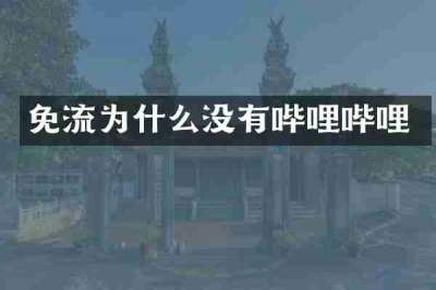 免流为什么没有哔哩哔哩