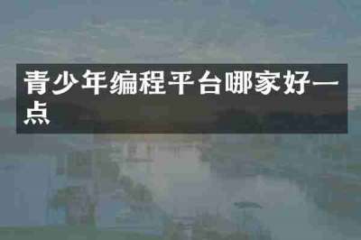 青少年编程平台哪家好一点