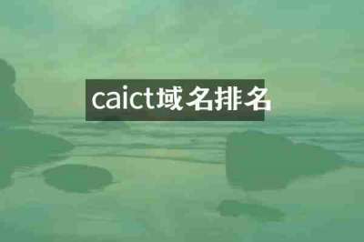 caict域名排名