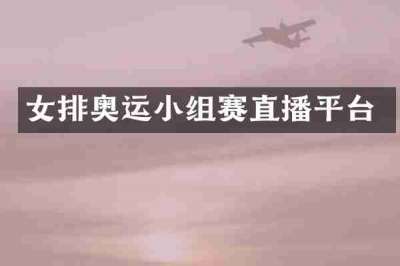 女排奥运小组赛直播平台