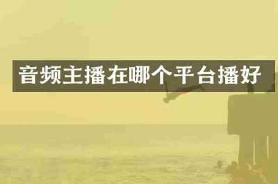 音频主播在哪个平台播好