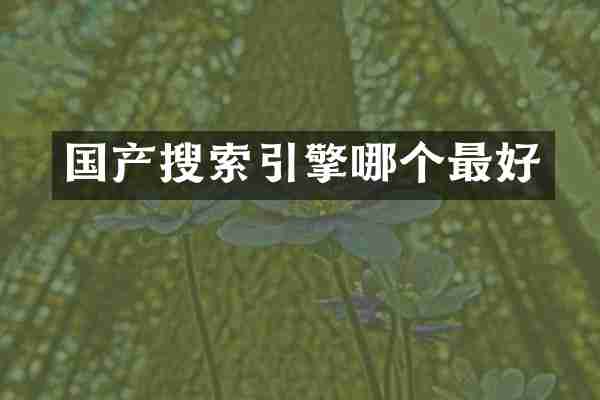 国产搜索引擎哪个最好