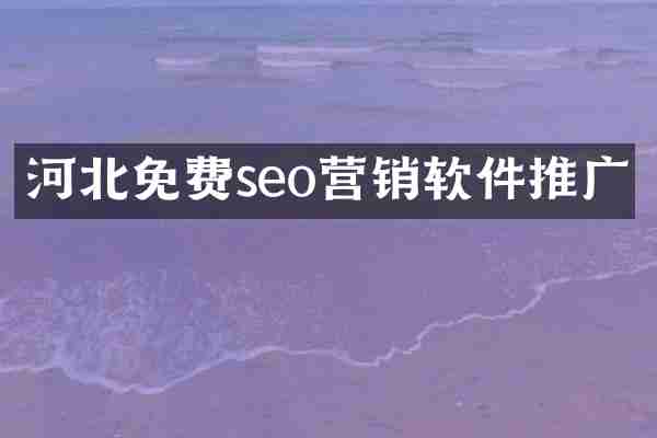 河北免费seo营销软件推广