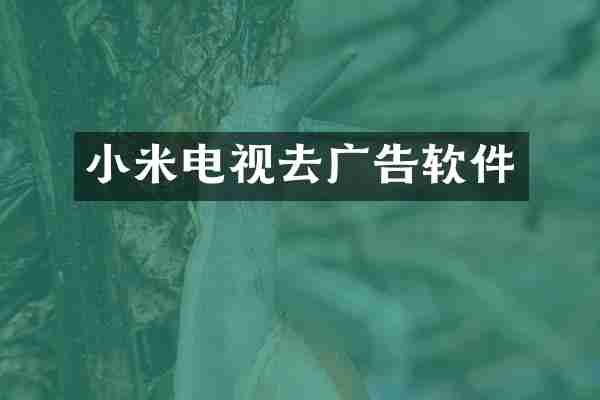 小米电视去广告软件