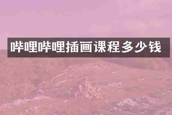 哔哩哔哩插画课程多少钱
