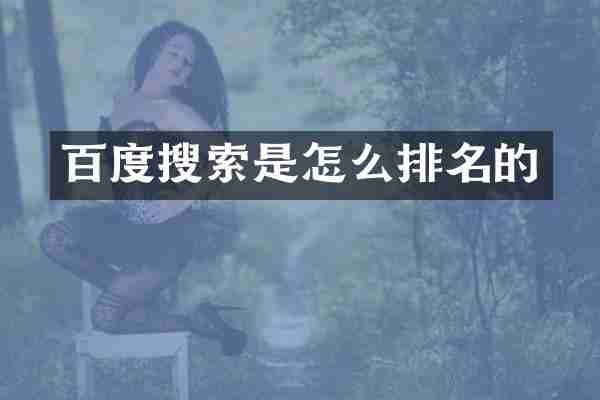 百度搜索是怎么排名的