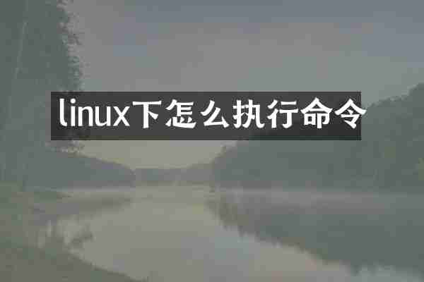 linux下怎么执行命令