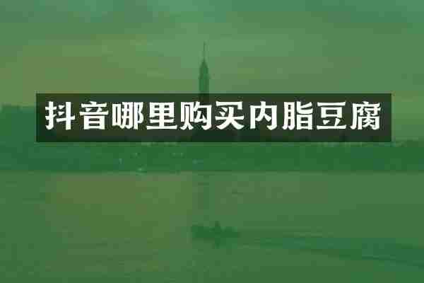 抖音哪里购买内脂豆腐