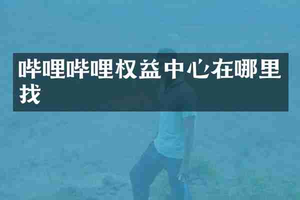 哔哩哔哩权益中心在哪里找